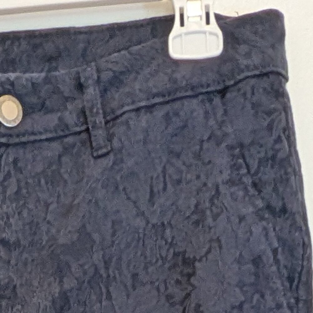 Simply Vera Wang Navy Jacquard Capri/Cropped Pants Sz 10